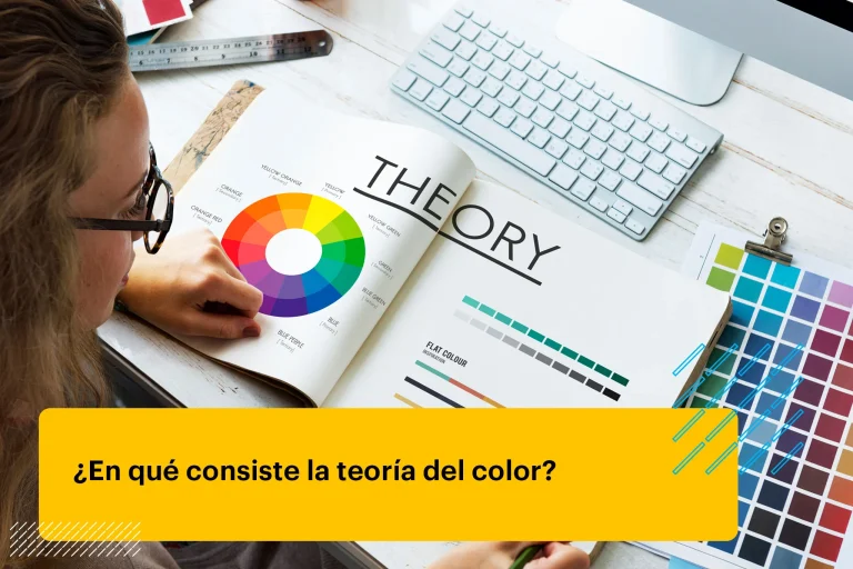 estudiante de diseño gráfico aprendiendo sobre la teoría del color
