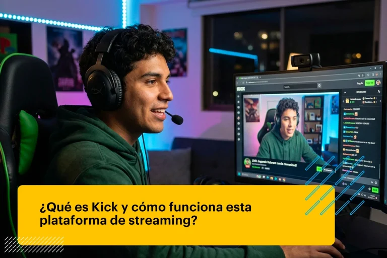 streamer haciendo un live en Kick