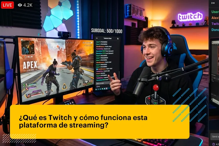 streamer profesional haciendo un live en Twitch